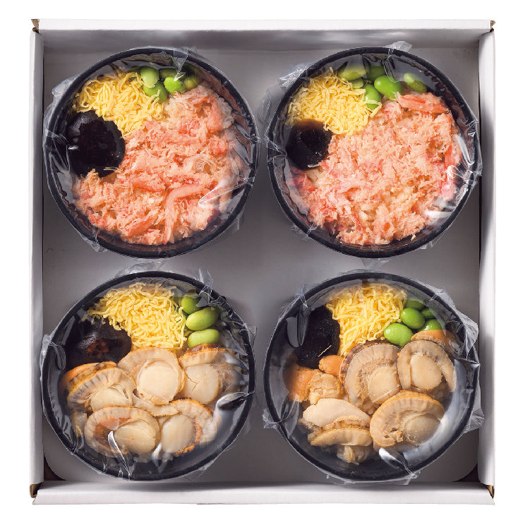 紅ずわい蟹と帆立ごはん