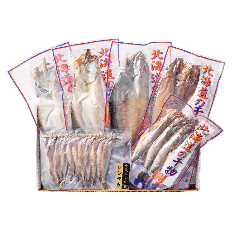 大きい干物とししゃもの詰合せ