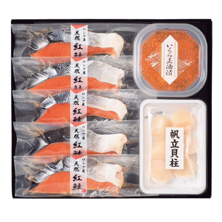 紅鮭・帆立・いくら