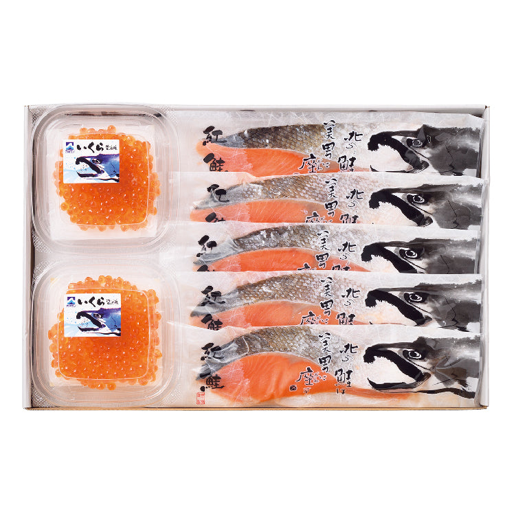 天然紅鮭切身・いくら醤油味