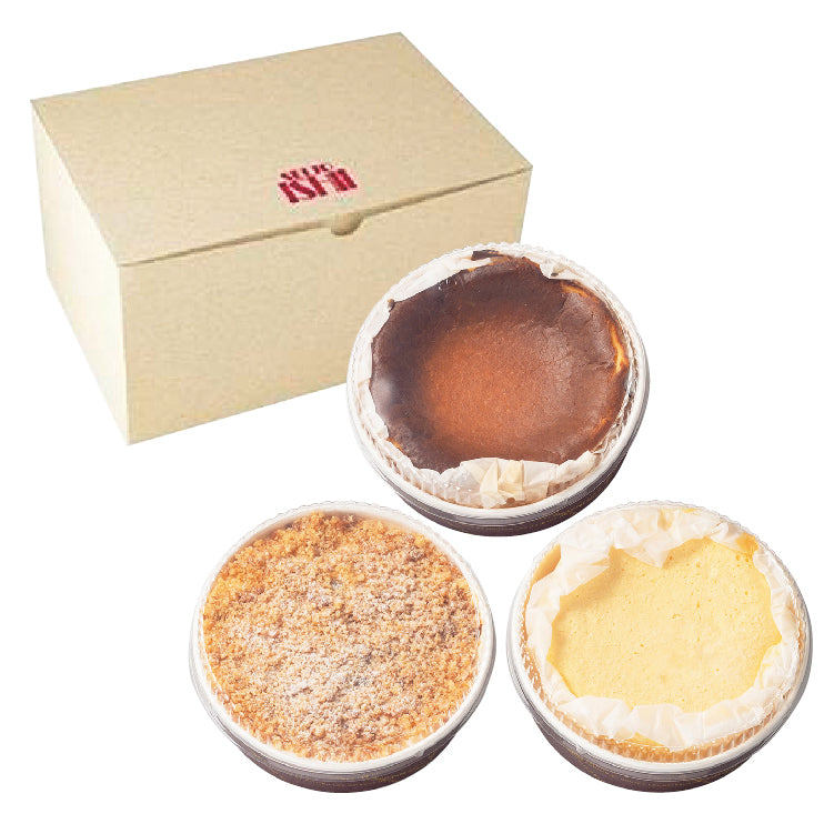自家製生プレミアムレアチーズケーキと2種のベイクドチーズケーキ