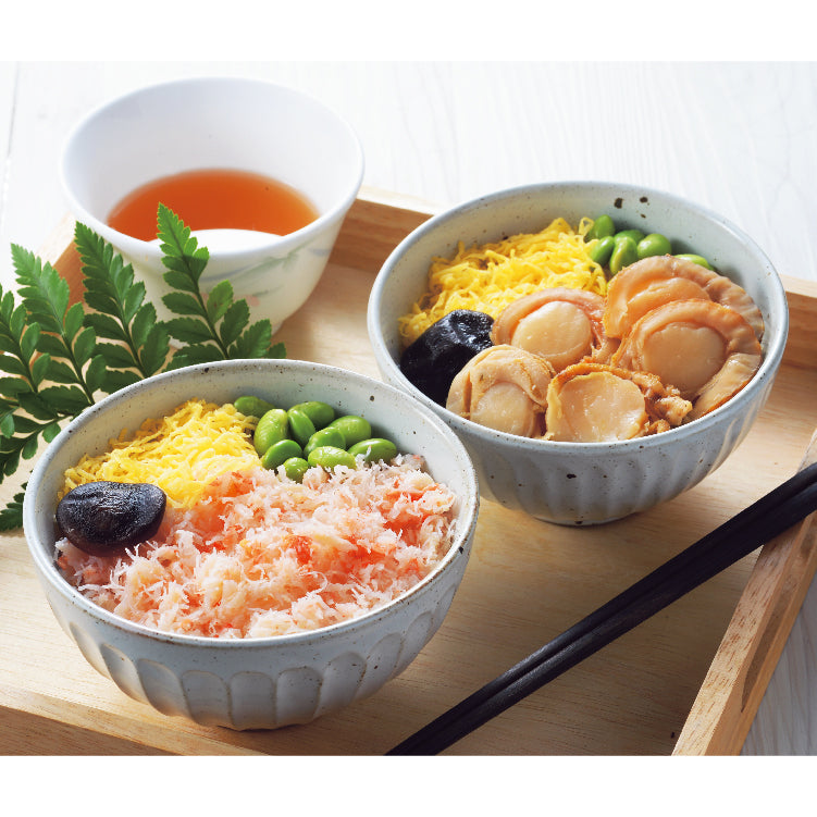 紅ずわい蟹と帆立ごはん