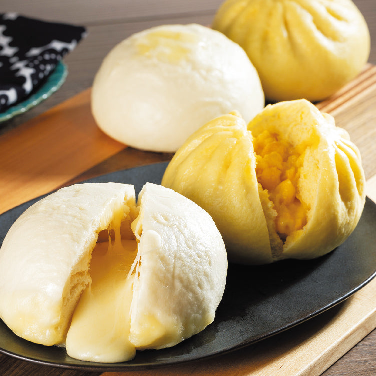 のびーるチーズまん・とろーりチーズコーンまんセット