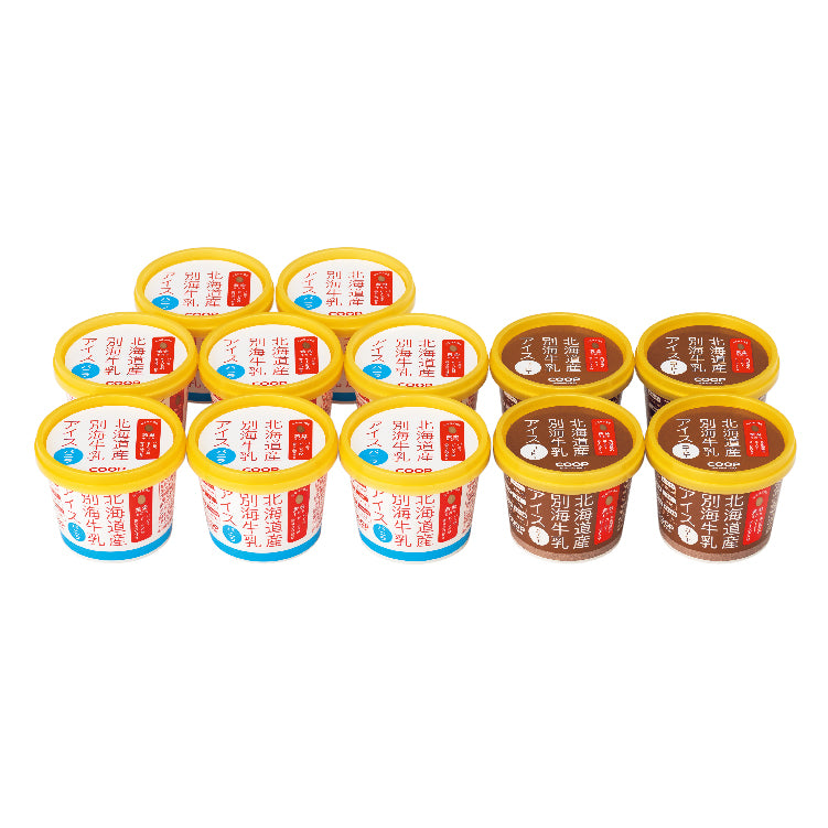 コープの北海道産別海牛乳アイス詰合せ 12個