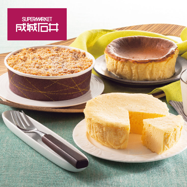 自家製生プレミアムレアチーズケーキと2種のベイクドチーズケーキ