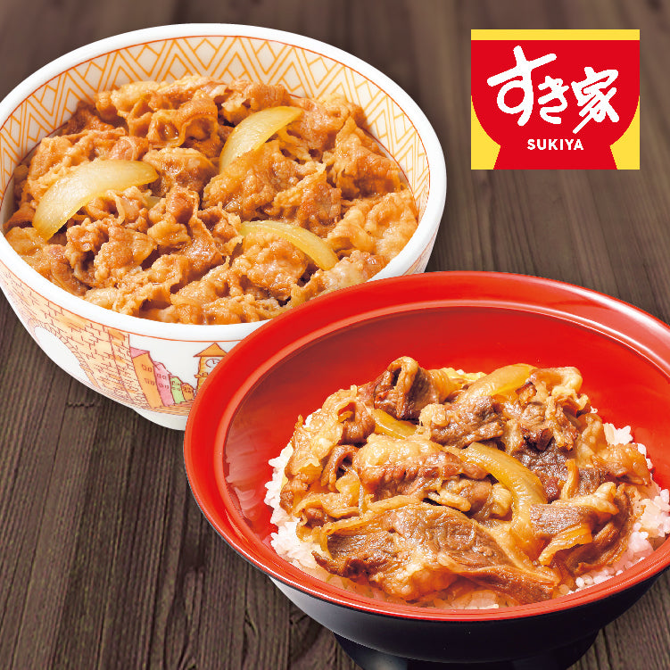 すき家牛丼の具・牛カルビ丼の具セット
