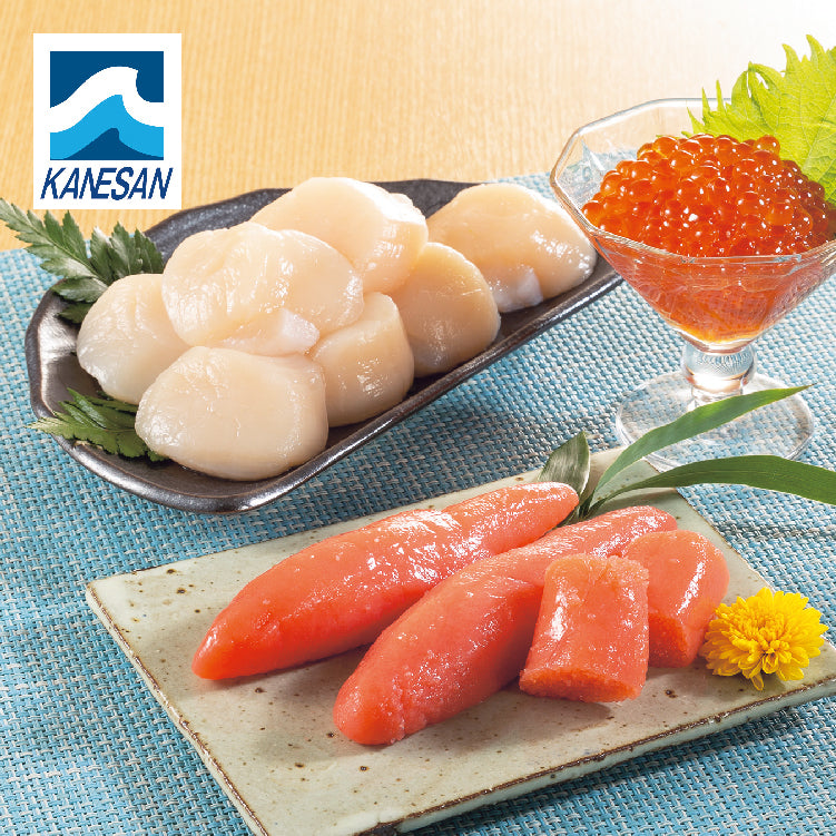 魚卵とお刺身(木樽入)