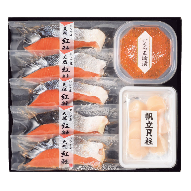 紅鮭・帆立・いくら