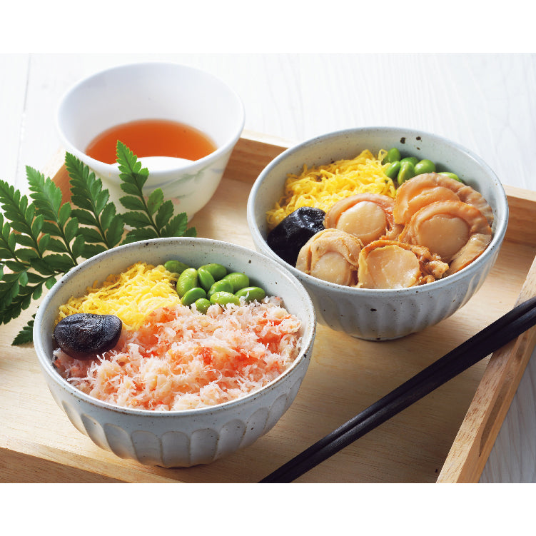 紅ずわい蟹と帆立ごはん