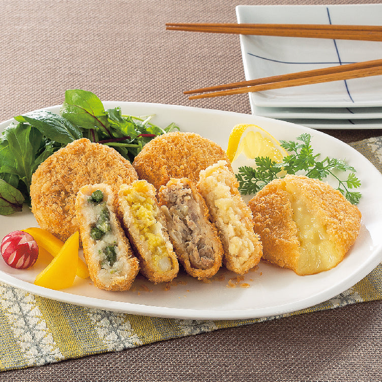 十勝のコロッケ4種とメンチカツセット